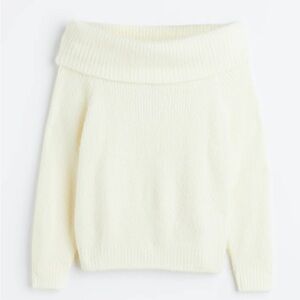 Cream off the shoulder Sweater
